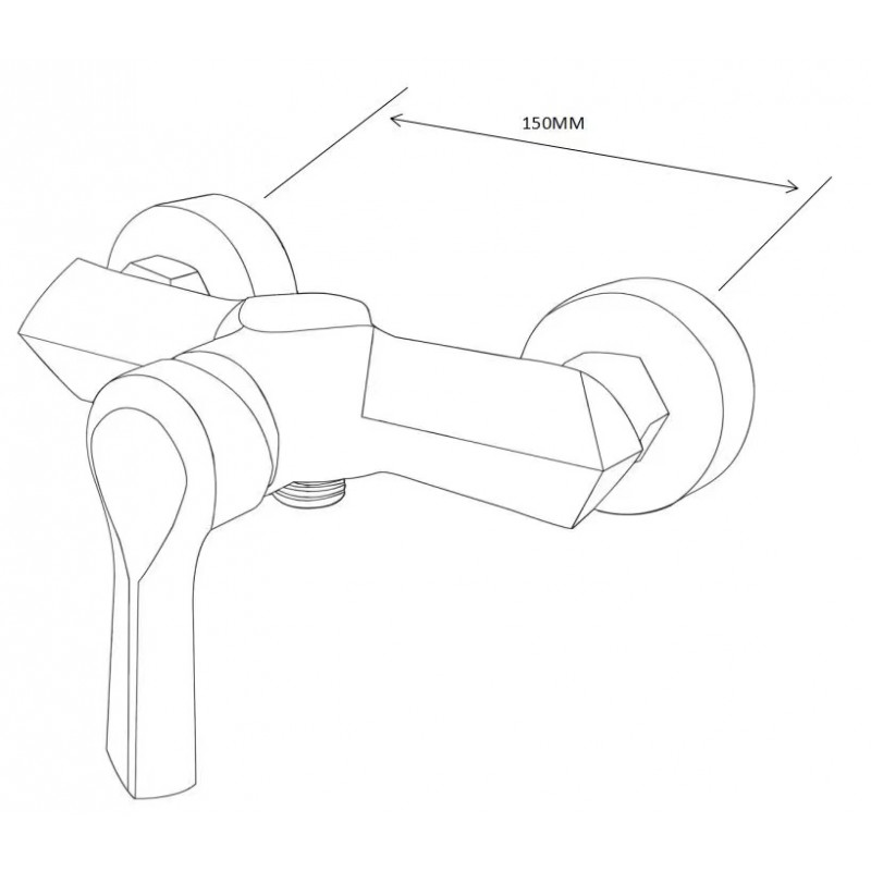 Mexen Sabre shower faucet, white - 72140-20