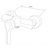 Mexen Sabre Shower mixer tap, Black - 72140-70