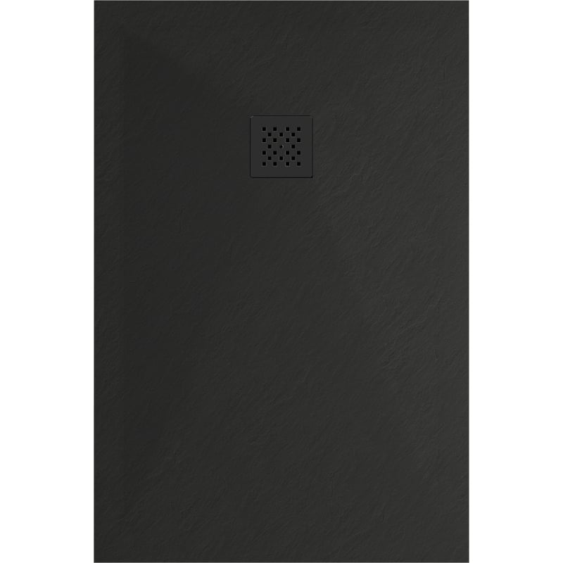 Mexen Stone+ rectangular composite shower tray 100 x 80 cm, black, black cover - 44708010-B