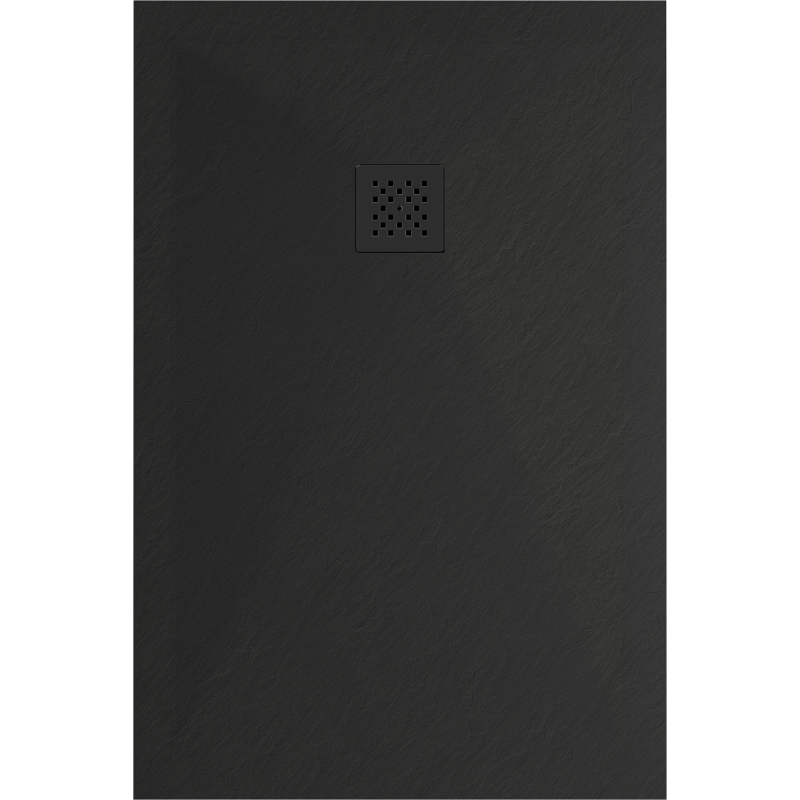 Mexen Stone+ rectangular composite shower tray 120 x 70 cm, black, black cover - 44707012-B
