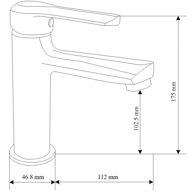 Mexen Sabre sink faucet, white - 72100-20