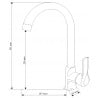 Mexen Sabre kitchen mixer, chrome - 72190-00