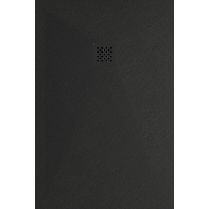 Mexen Stone+ rectangular composite shower tray 80 x 70 cm, black, black cover - 44707080-B
