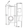 Mexen Uno DR02 concealed shower set, gold - 71435DR02-50