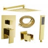 Mexen Uno DR02 recessed shower set, gold - 71435DR02-50