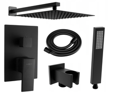 Mexen Uno DR02 flush-mount shower set, Black - 71435DR02-70