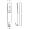 Mexen Uno DR72 flush-mount shower set, Black - 71435DR72-70