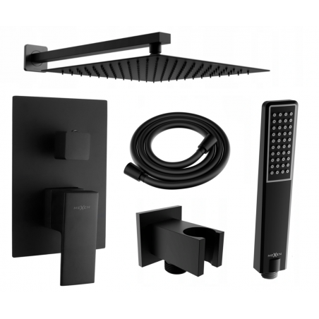 Mexen Uno DR72 flush-mount shower set, Black - 71435DR72-70
