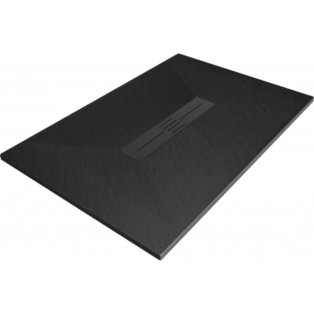 Mexen Toro Rectangular Shower Tray SMC 140 x 90 cm, Black, Black Cover - 43709014-B