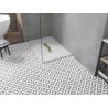 Mexen Toro rectangular shower tray SMC 110 x 70 cm, white, gold cover - 43107011-G