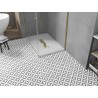 Mexen Toro rectangular SMC shower tray 100 x 80 cm, white, gold cover - 43108010-G