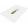 Mexen Toro rectangular shower tray SMC 130 x 80 cm, white, gold cover plate - 43108013-G