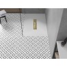 Mexen Toro rectangular SMC shower tray 120 x 80 cm, white, gold cover - 43108012-G