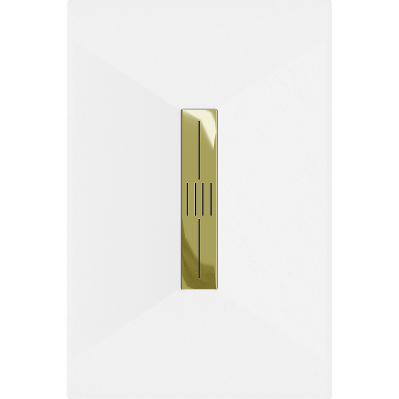 Mexen Toro rectangular SMC shower tray 100 x 90 cm, white, gold cover - 43109010-G