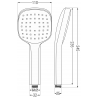 Mexen Uno DR33 concealed shower set, black - 71435DR33-70