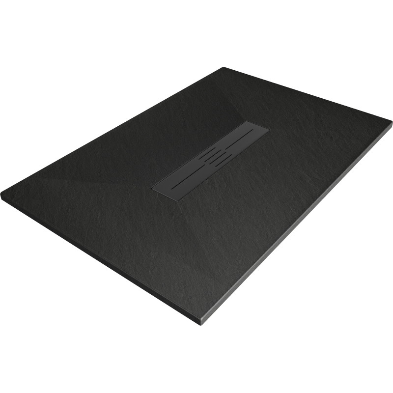 Mexen Toro rectangular SMC shower tray 110 x 90 cm, black, black cover - 43709011-B