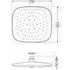 Mexen Uno DR33 concealed shower set, black - 71435DR33-70