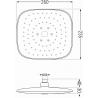Mexen Uno DR33 flush-mount shower set, Black - 71435DR33-70