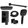 Mexen Uno DR33 concealed shower set, black - 71435DR33-70