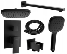 Mexen Uno DR33 flush-mount shower set, Black - 71435DR33-70