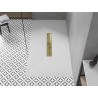 Mexen Toro rectangular SMC shower tray 160 x 70 cm, white, gold cover - 43107016-G