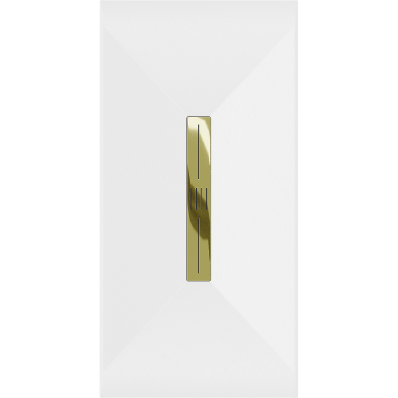 Mexen Toro rectangular shower tray SMC 160 x 70 cm, white, gold cover - 43107016-G