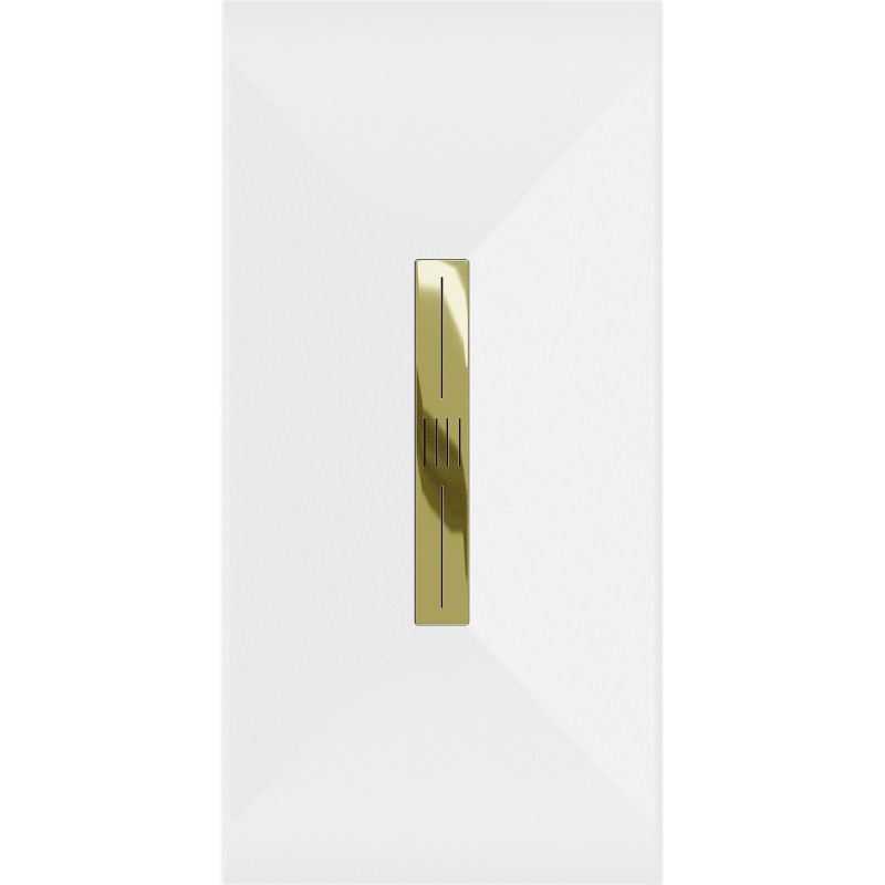 Mexen Toro rectangular SMC shower tray 180 x 70 cm, white, gold cover - 43107018-G