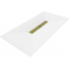 Mexen Toro rectangular SMC shower tray 160 x 80 cm, white, golden cover - 43108016-G