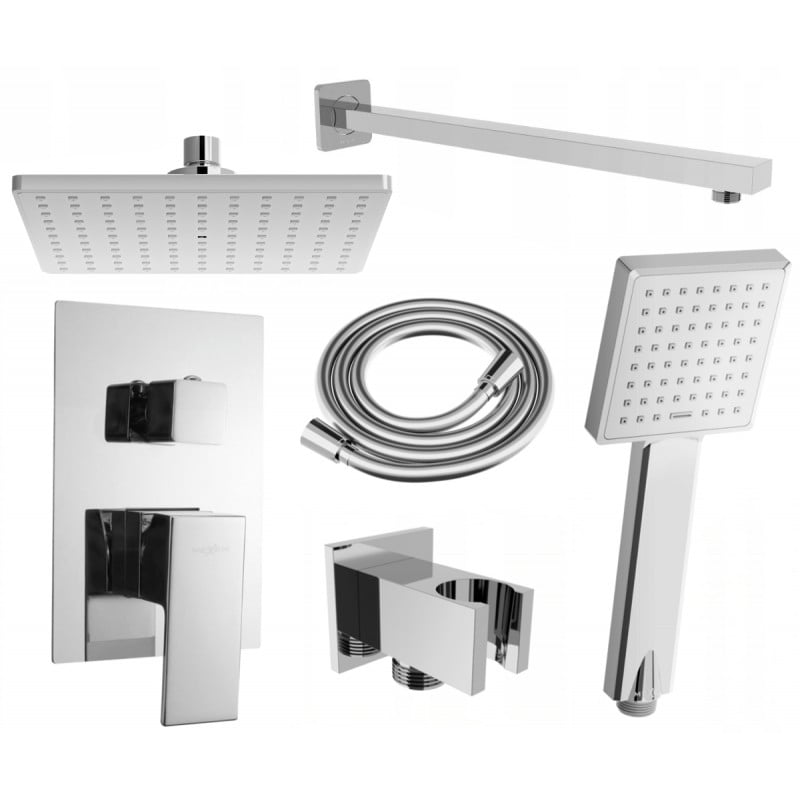 Mexen Uno DR45 flush-mount shower set, Chrome - 71435DR45-00