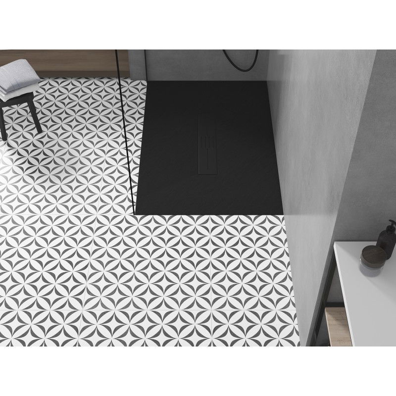 Mexen Toro rectangular shower tray SMC 140 x 80 cm, black, black cover - 43708014-B