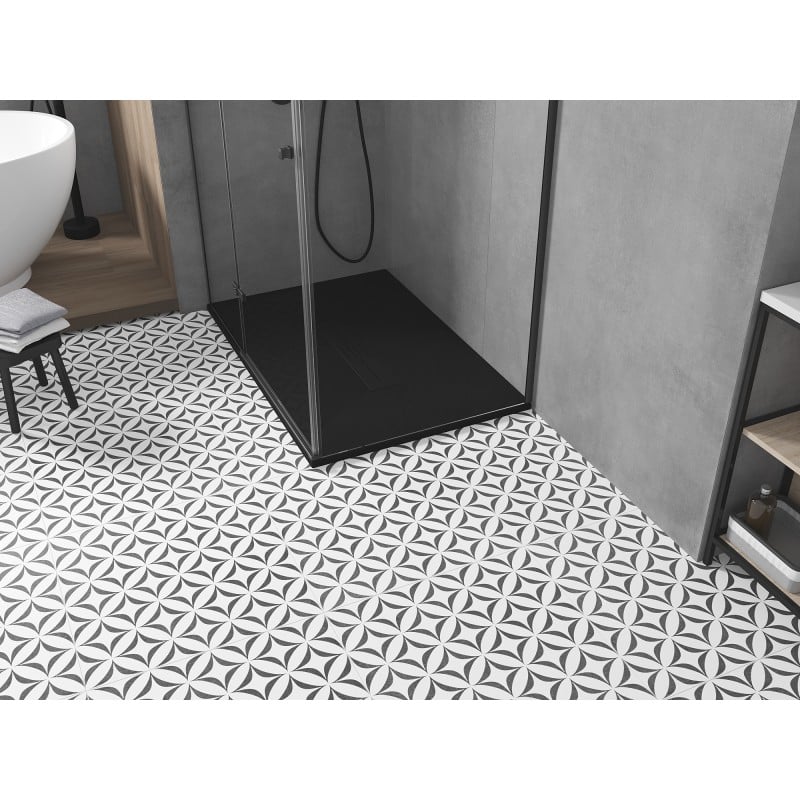 Mexen Toro rectangular shower tray SMC 110 x 80 cm, black, black cover - 43708011-B