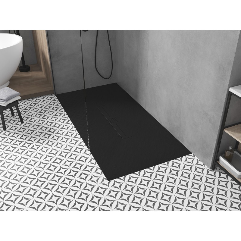Mexen Toro rectangular SMC shower tray 200 x 70 cm, black, black cover - 43707020-B