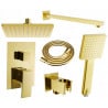Mexen Uno DR45 flush-mount shower set, Gold - 71435DR45-50