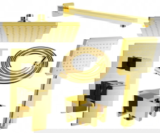 Mexen Uno DR45 concealed shower set, gold - 71435DR45-50