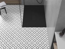 Mexen Toro rectangular shower tray SMC 140 x 70 cm, black, black cover - 43707014-B