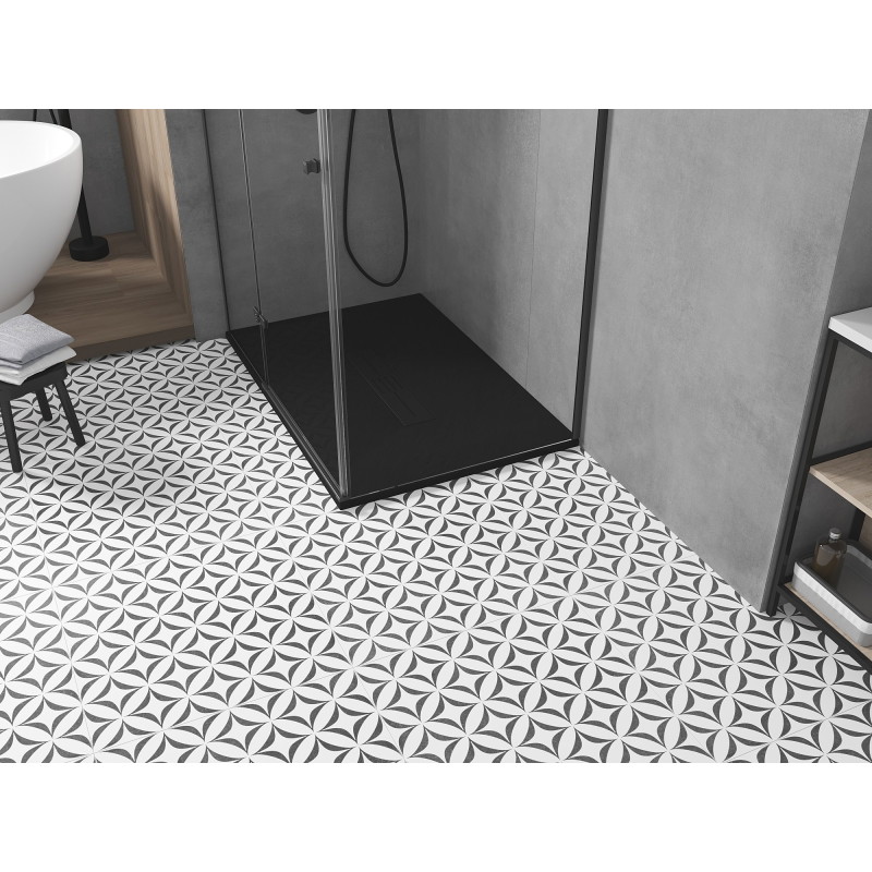 Mexen Toro rectangular SMC shower tray 130 x 70 cm, black, black cover - 43707013-B