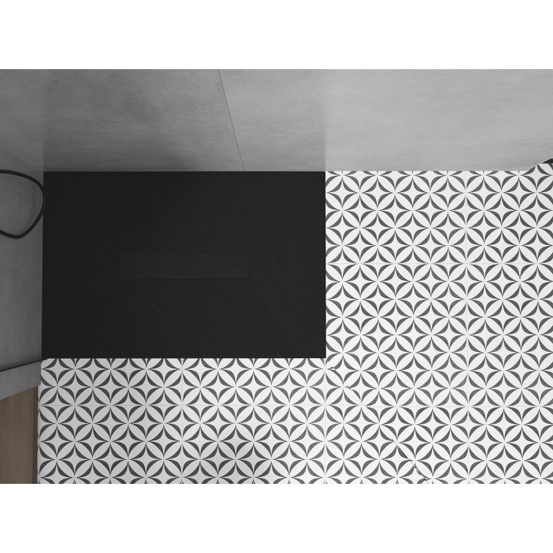 Mexen Toro rectangular SMC shower tray 110 x 70 cm, black, black cover - 43707011-B