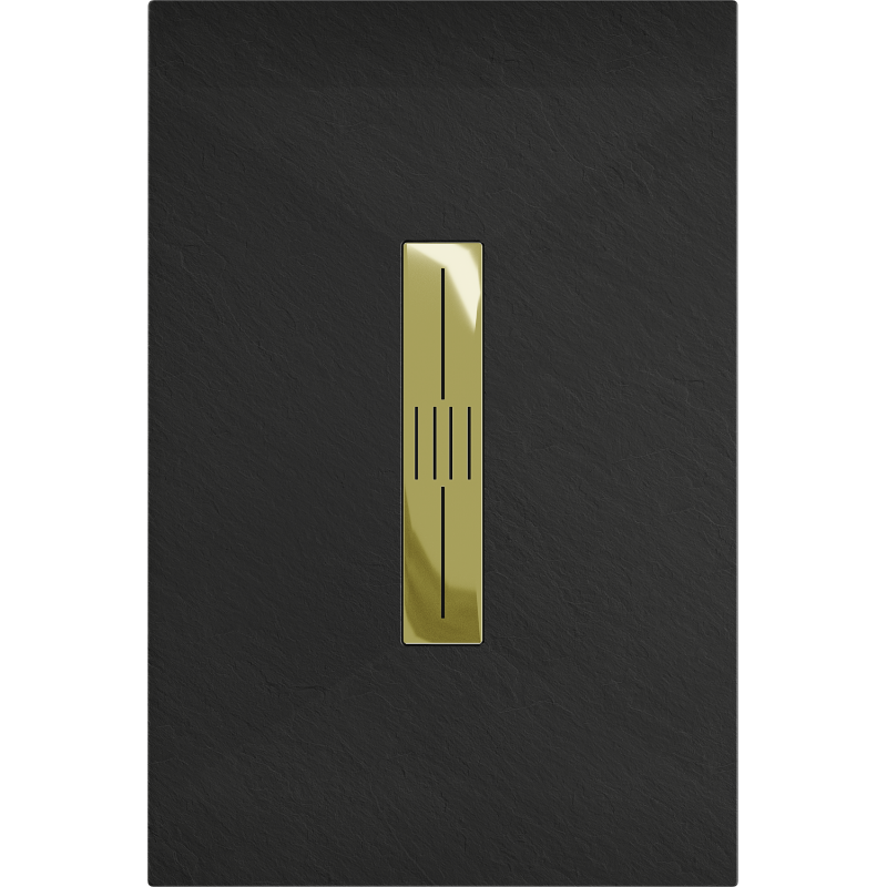 Mexen Toro rectangular shower tray SMC 140 x 80 cm, black, gold cover - 43708014-G