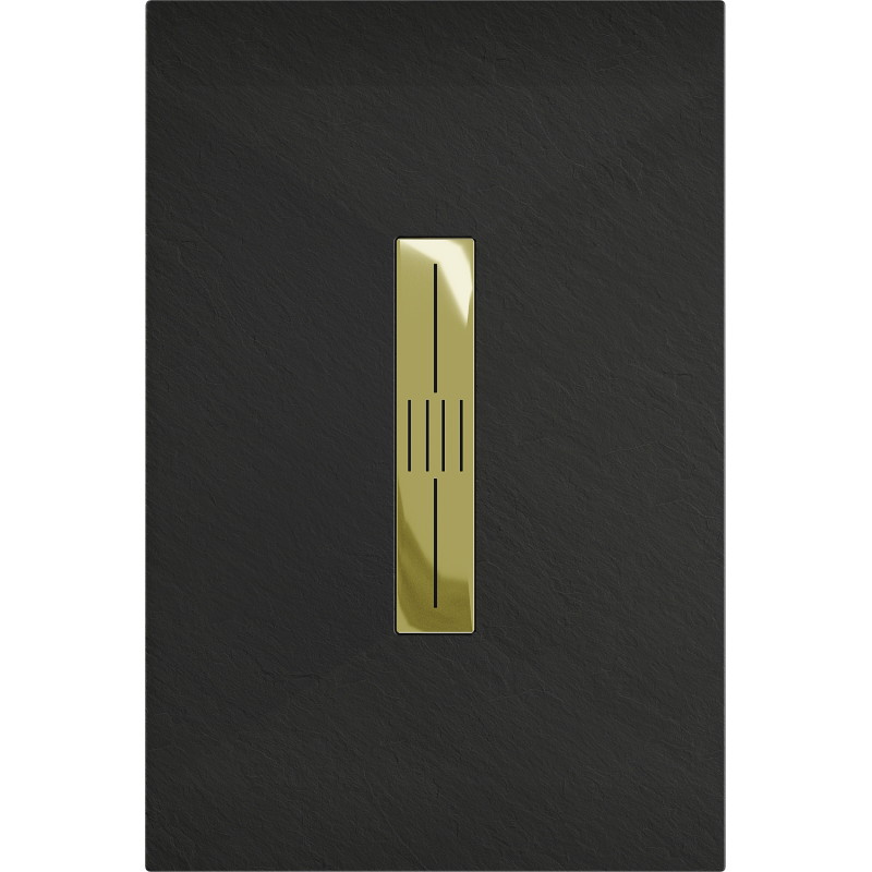 Mexen Toro rectangular shower tray SMC 140 x 80 cm, black, golden cover - 43708014-G