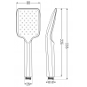 Mexen Uno DR62 flush-mount shower set, Gold - 71435DR62-50