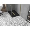 Mexen Toro rectangular SMC shower tray 100 x 90 cm, black, gold cover - 43709010-G