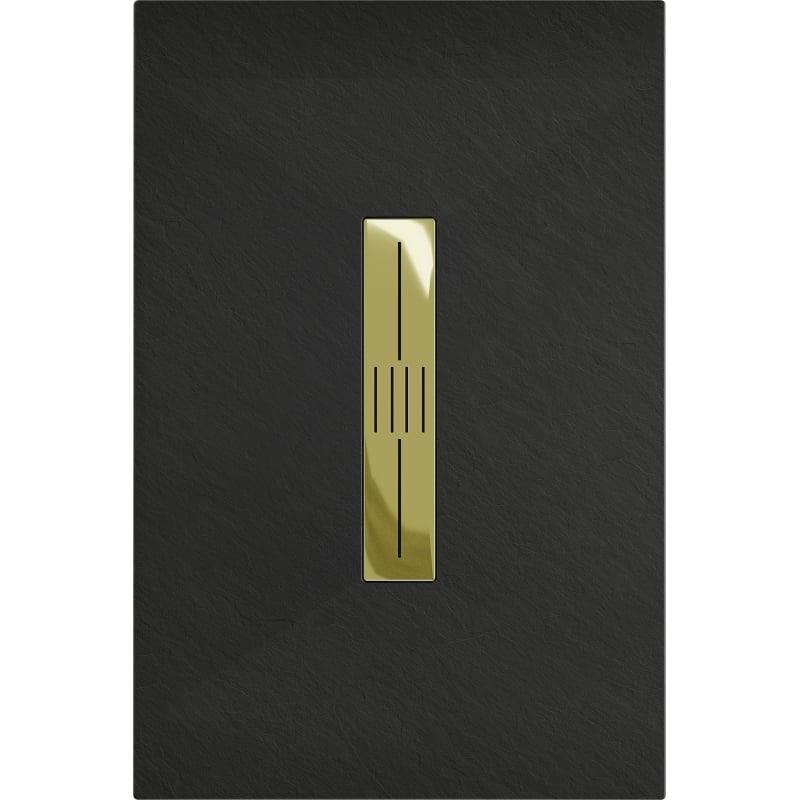 Mexen Toro rectangular SMC shower tray 140 x 90 cm, black, gold cover - 43709014-G