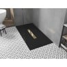 Mexen Toro rectangular shower tray SMC 180 x 70 cm, black, gold cover - 43707018-G