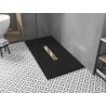 Mexen Toro rectangular shower tray SMC 180 x 70 cm, black, gold cover - 43707018-G