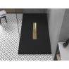 Mexen Toro rectangular shower tray SMC 180 x 70 cm, black, gold cover - 43707018-G