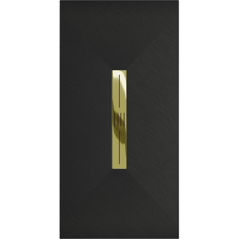 Mexen Toro rectangular SMC shower tray 170 x 70 cm, black, gold cover - 43707017-G
