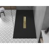 Mexen Toro rectangular SMC shower tray 160 x 80 cm, black, gold cover - 43708016-G