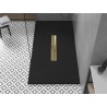 Mexen Toro rectangular SMC shower tray 160 x 80 cm, black, gold cover - 43708016-G