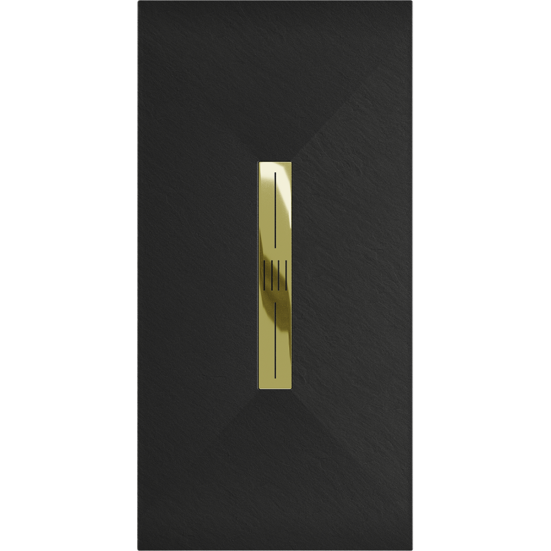Mexen Toro rectangular shower tray SMC 170 x 90 cm, black, gold cover - 43709017-G
