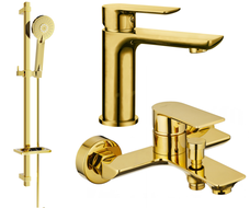 Mexen Alfa DQ40 bath set, gold - 745703DQ40-50